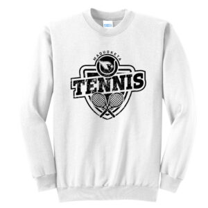 Maquoketa Tennis Unisex Fleece Crewneck Sweatshirt-White