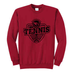 Maquoketa Tennis Unisex Fleece Crewneck Sweatshirt-Red
