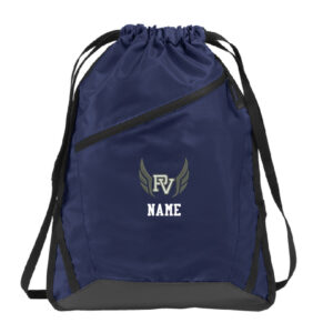 PV Girls Track Field Port Authority Zip It Cinch Pack-True Navy