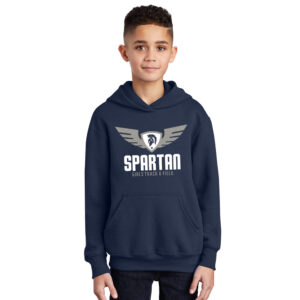 PV Girls Track Field Youth Fleece Hooded Sweatshirt-Navy