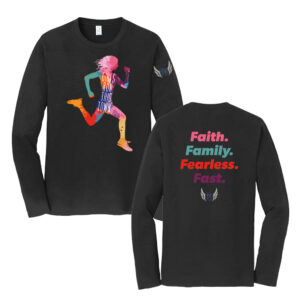 PV Girls Track Field Unisex Cotton Fan Favorite Long Sleeve Tee-Black