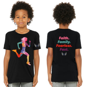 PV Girls Track Field BELLA CANVAS YOUTH  Jersey Short Sleeve Tee-Black