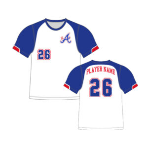 01. QCA Knights The A Short Sleeve Crew Neck Jersey-M Fabric-White-Royal