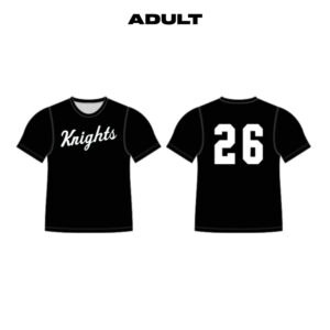 40. QC Area Knights Sublimated Short Sleeve Tech Tee-Black
