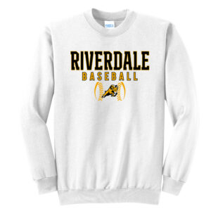 Rams BB Unisex Fleece Crewneck Sweatshirt-White