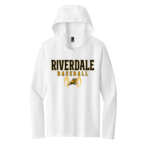 Rams BB District Made Mens Perfect Tri Long Sleeve Hoodie-White