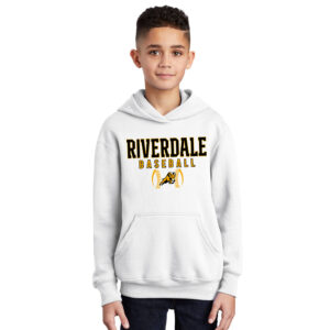 Rams BB Youth Fleece Hooded Sweatshirt-White