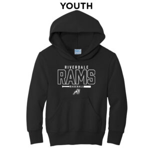 Rams BB Youth Fleece Hooded Sweatshirt-Black