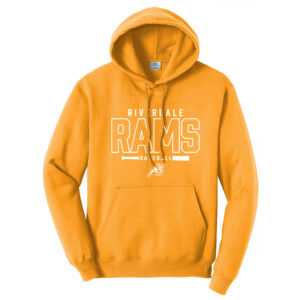Rams BB Unisex Fleece Hooded Sweatshirt-Gold
