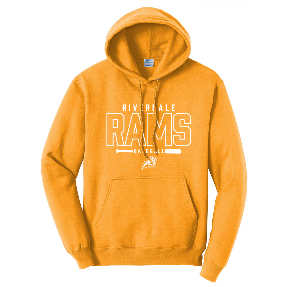 Rams BB Unisex Fleece Hooded Sweatshirt-Gold
