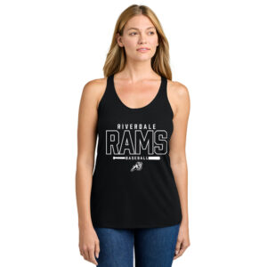 Rams BB Next Level Women’s Triblend Racerback Tank-Black