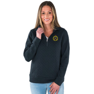 RI Arsenal Charles River Women’s FRANCONIA Quilted 1/4 zip pullover-Navy