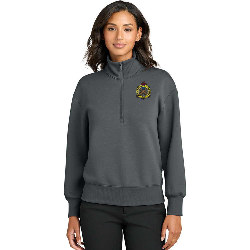 RI Arsenal Mercer and Mettle Women’s Soft Spacer 1/4-Zip-Storm Grey
