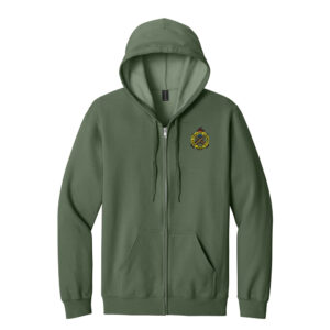 RI Arsenal Gildan Softstyle Unisex Midweight Fleece Full-Zip Hooded Sweatshirt-Military Green