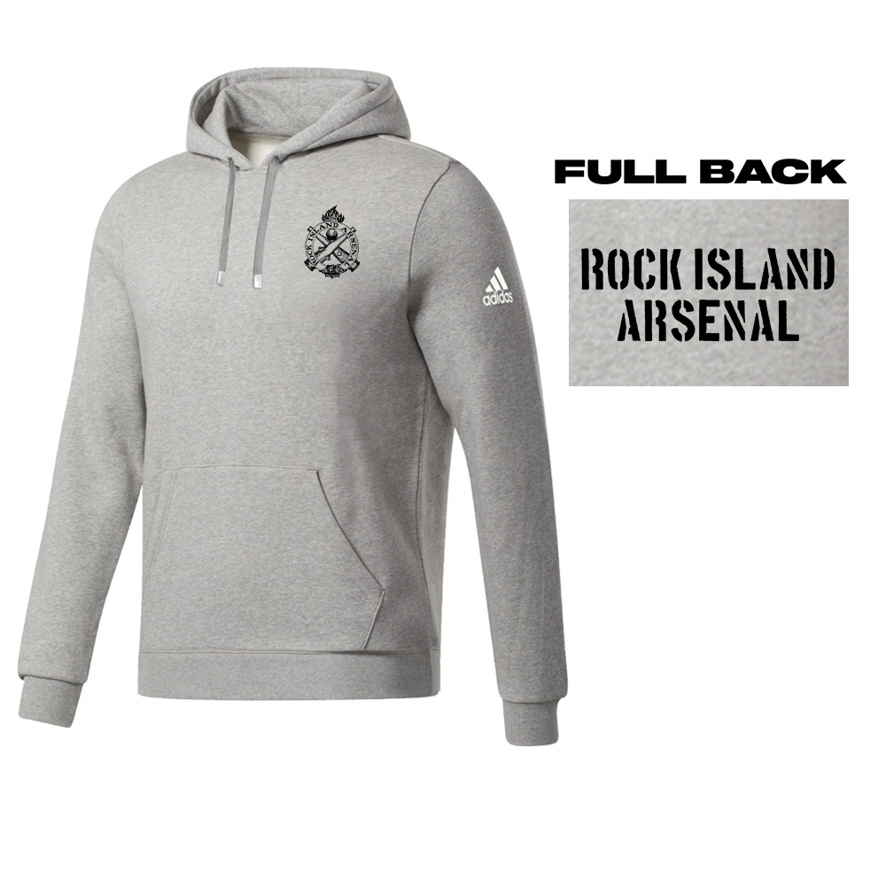 RI Arsenal Adidas Fleece Hooded Sweatshirt- MedGrey Heather