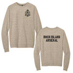 RI Arsenal District Perfect Tri Unisex Fleece Crewneck Sweatshirt-Desert Tan Heather