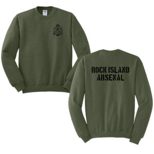 RI Arsenal Unisex Jerzees NuBlend Crewneck Sweatshirt-Military Green Heather
