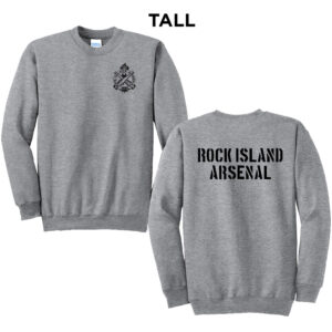 RI Arsenal Tall Fleece Crewneck Sweatshirt-Athletic heather