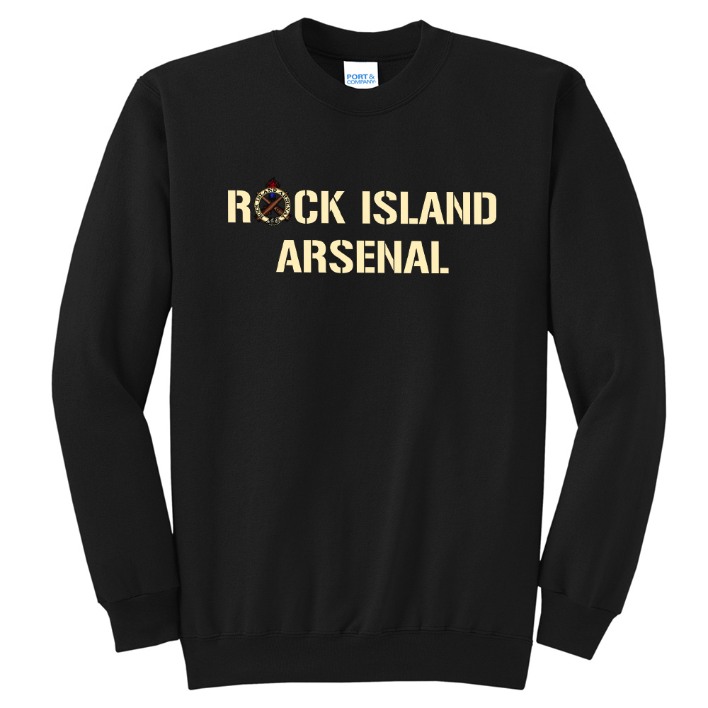 RI Arsenal Unisex Fleece Crewneck Sweatshirt-Black