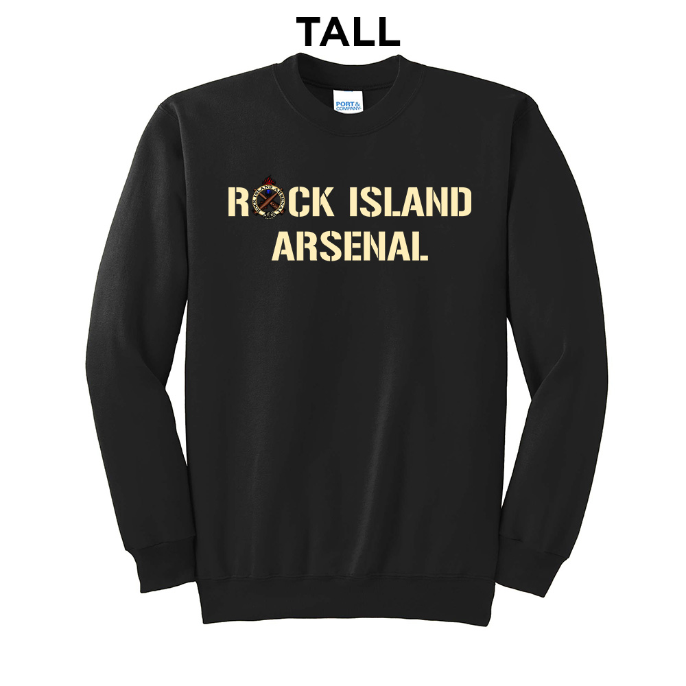 RI Arsenal Tall Fleece Crewneck Sweatshirt-Black