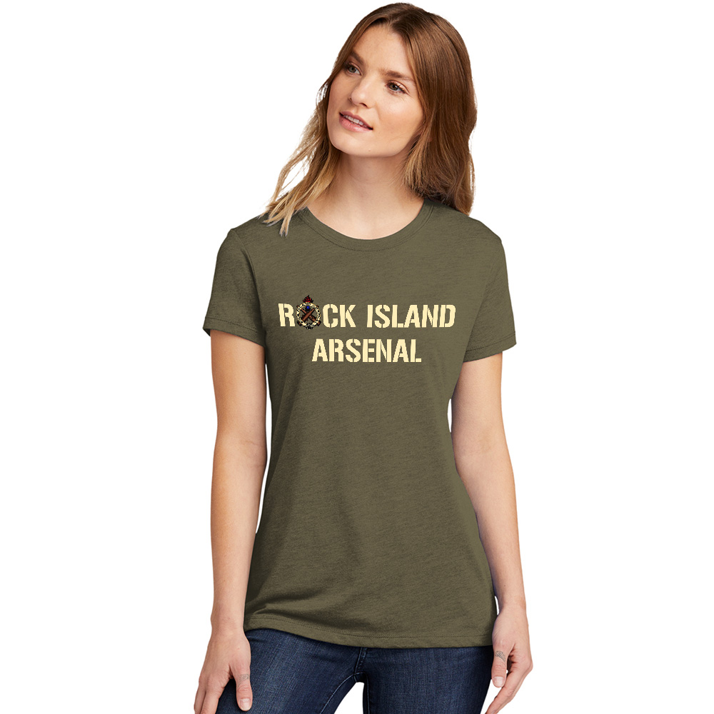 RI Arsenal Next Level Women's Ultra Premium CVC (60/40) Tee-Military Green