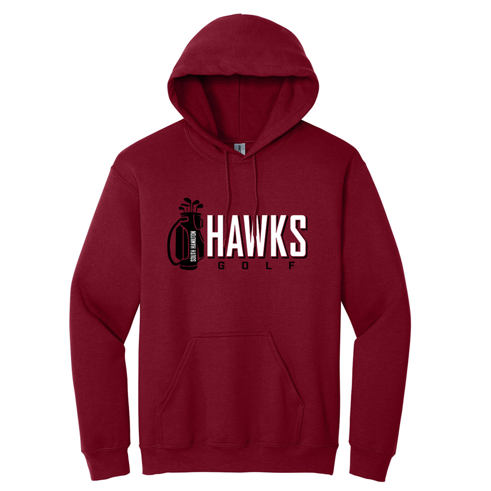 SH Golf Unisex Fleece Hooded Sweatshirt-Cardinal Red