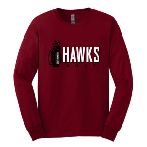 SH Golf Unisex Cotton Long Sleeve Tee-Cardinal Red