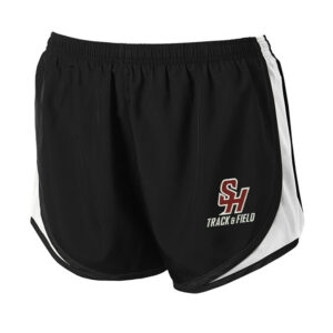 SH Track Field Sport Tek Ladies Cadence Short-Black/White