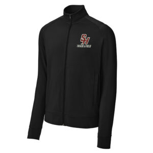SH Track Field Sport-Tek Men Sport-Wick Stretch Full-Zip Cadet Jacket-Black