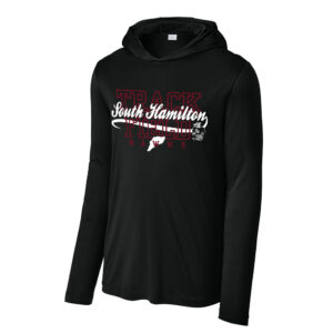 SH Track Field Sport-Tek Men Posi-UV Pro Long Sleeve Hoodie Tee-Black