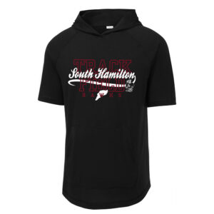 SH Track Field Sport-Tek Posicharge Tri-Blend Wicking Short Sleeve Hoodie Men-Black