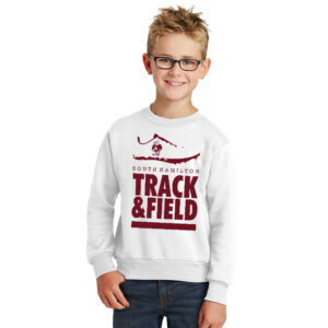 SH Track Field Youth Crewneck Sweatshirt-White