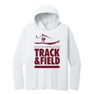SH Track Field Men Performance Pullover Hooded Tee-White
