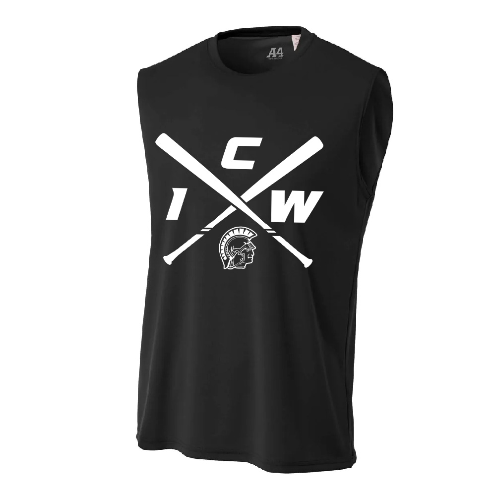 West Baseball PG A4 Cooling Performance sleeveless Muscle T-Black