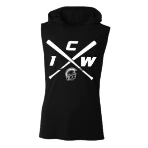 West Baseball PG Adult Cooling Performance skeeveless hooded tee-Black