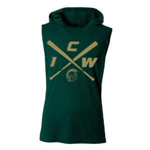 West Baseball PG Adult Cooling Performance skeeveless hooded tee-Forest