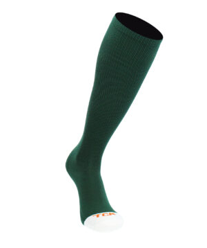 West Baseball PG TCK Pro Sport Over the Calf Sock with White Toe-Dark Green
