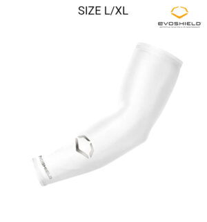 West Baseball PG Evoshield Solid Compression Arm Sleeve – White