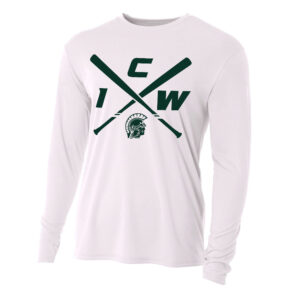 West Baseball PG Adult Cooling Performance long sleeve Crew Tee-White