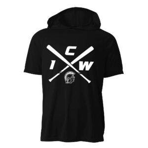 West Baseball PG Adult Cooling Performance short sleeve hooded tee-Black