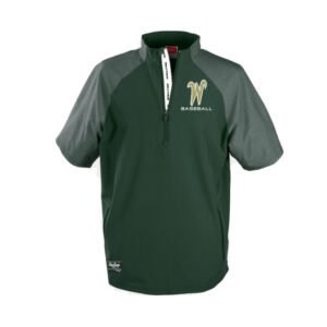 West Baseball PG Rawlings Colrsync Short Sleeve Batting Cage Jacket -Dark Green