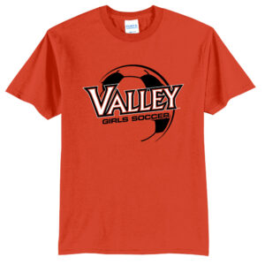 WDM Girls Soccer Unisex Short Sleeve Tee-Orange
