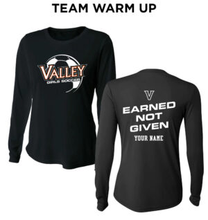 WDM Girls Soccer Women’s Cooling Performance Long Sleeve Tee-Black