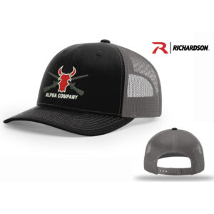 Alpha Company Avauncez Richardson Pro Crown Mesh Back Adjustable back cap-Black/Charcoal