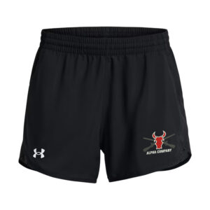 Alpha Company Avauncez Women’s UA Fly-By Unlined 3″ Shorts-Black