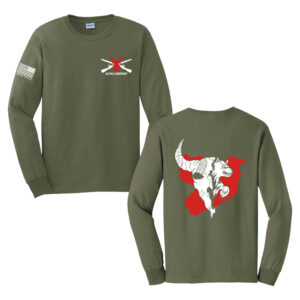 Alpha Company Avauncez Unisex Cotton Long Sleeve Tee-Military Green