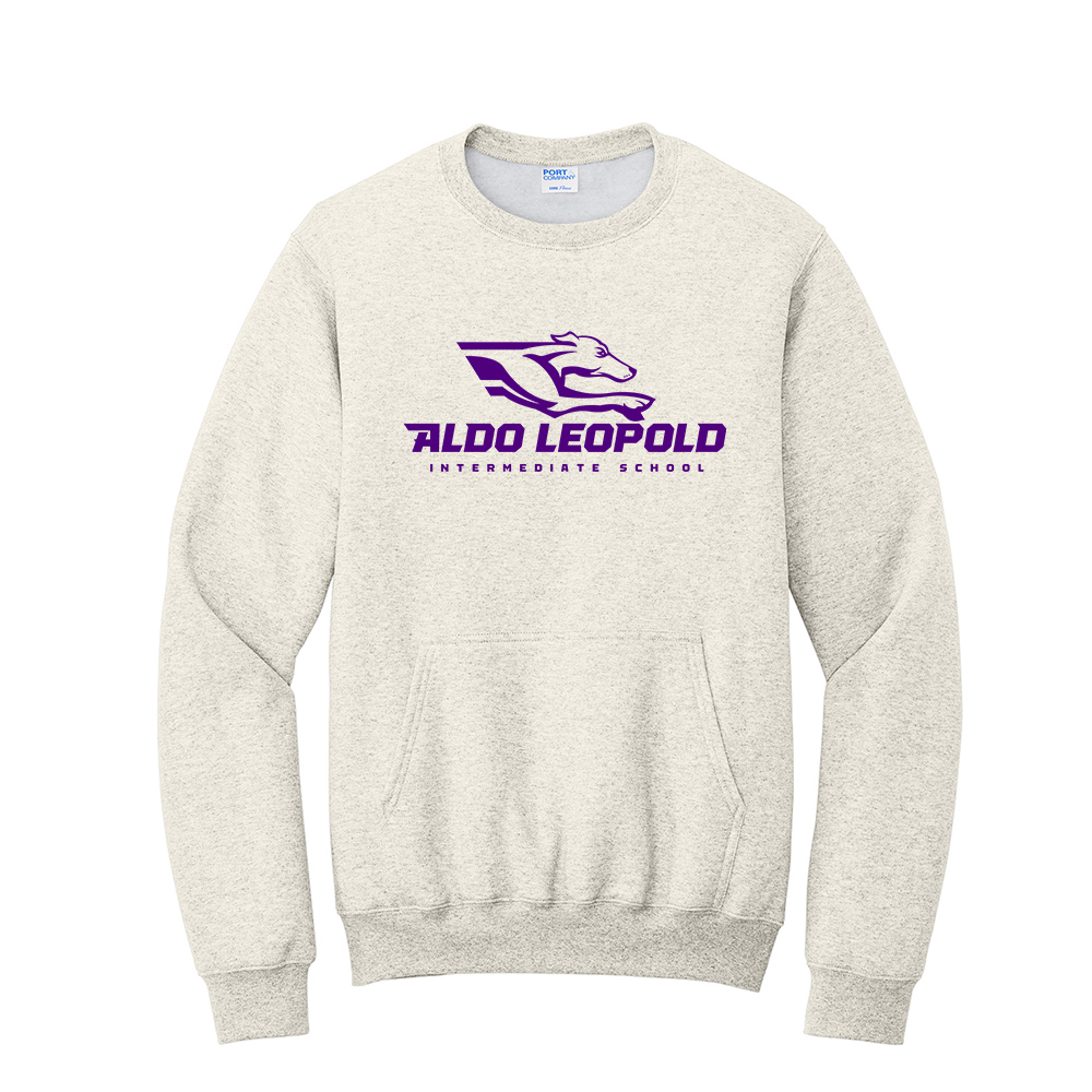 Aldo Leopold Unisex Core Fleece Crewneck Pocket Sweatshirt-Oatmeal Heather