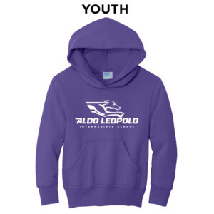 Aldo Leopold Youth Fleece Hooded sweatshirt-Purple