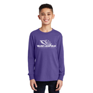 Aldo Leopold Youth Cotton Long Sleeve Tee-Purple