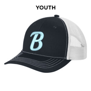 Bambinos BB Port Authority YOUTH Snapback Trucker Cap-Navy/White